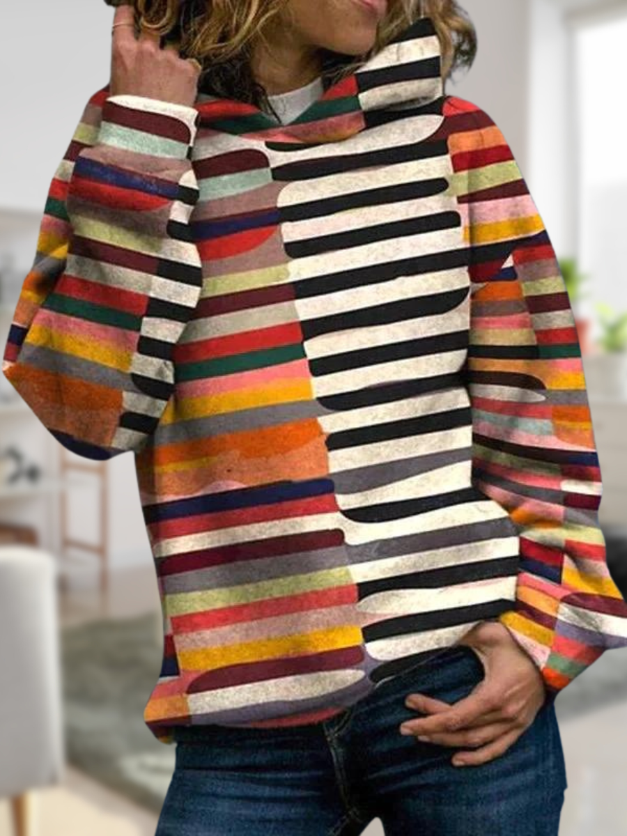 JO | Stylish colorful striped hoodie