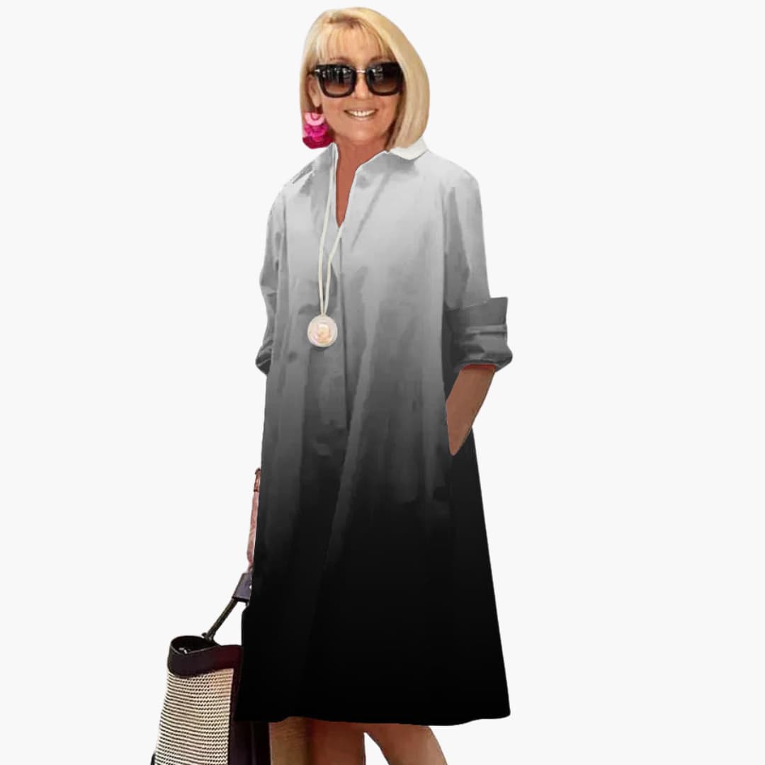 JO | Women's boho midi dress with long sleeves and side pockets