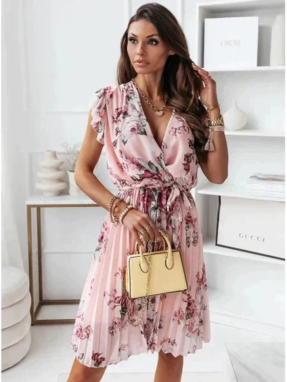 JO | Clarissa mini dress with ruffled sleeves and floral print