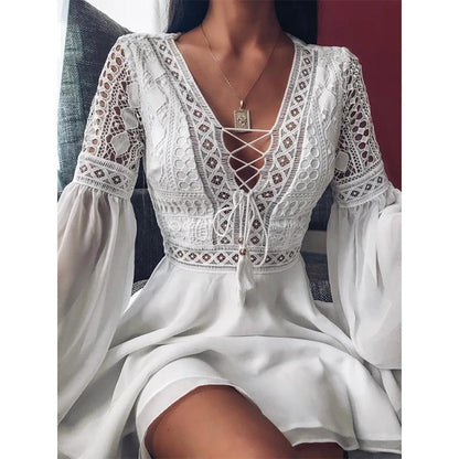 JO | Lace-up shirt dress