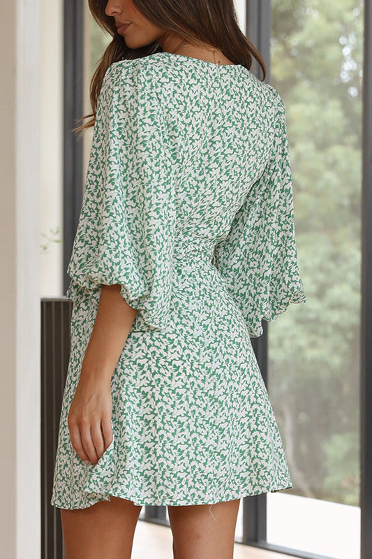JO | Sage floral mini dress