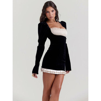 JO | Elegant long-sleeved backless mini dress