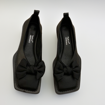 JO | Square toe flat mouth loafers women loafers