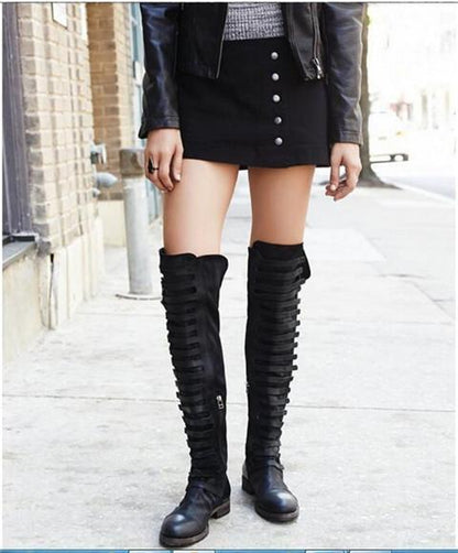JO | Knee-high gladiator boots with straps