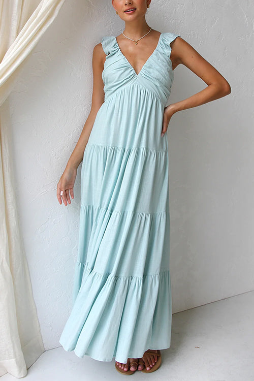 JO | Linen sleeveless maxi dress