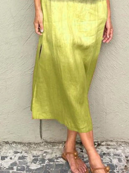 JO | Full Size Sleeveless Gradient Tank Midi Dress Plus Size