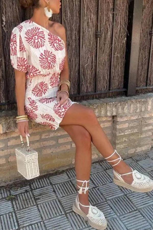 JO | Modern printed tube mini dress