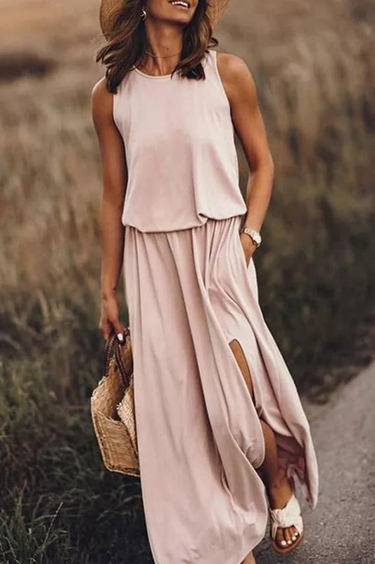 JO | Giselle Loose-fitting maxi dress with slit