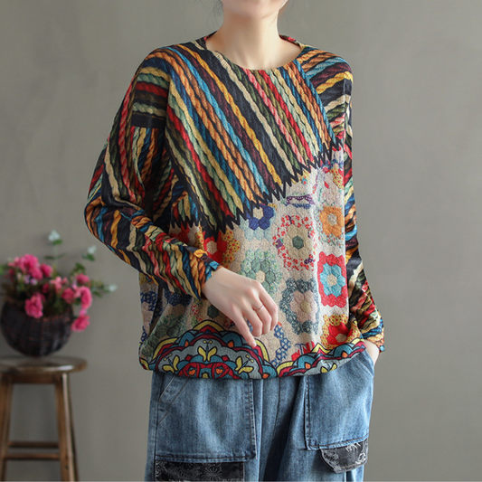 JO | Stylish colorful round neck sweater