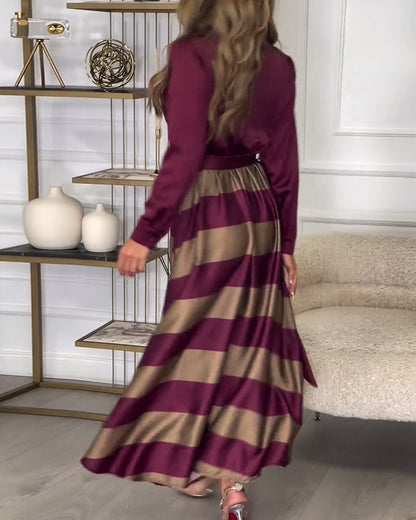 JO | Elegant striped maxi dress