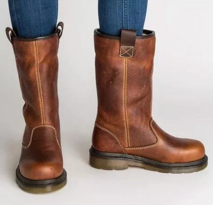 JO | Robust knee-high leather boots