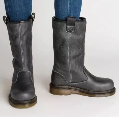 JO | Robust knee-high leather boots