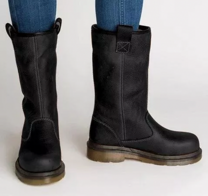 JO | Robust knee-high leather boots