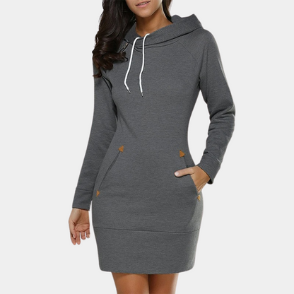 JO | modern women's sweatshirt dress with pockets