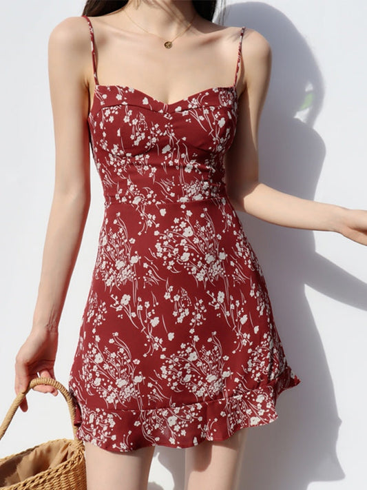 JO | Vintage Ruffle Floral Mini Dress