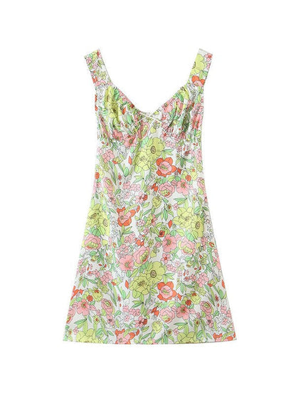 JO | Printed backless tank mini dress