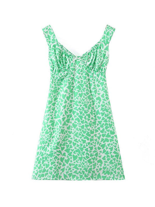 JO | Printed backless tank mini dress