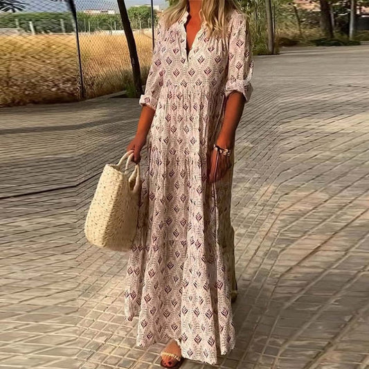 JO | Collar standing maxi dress