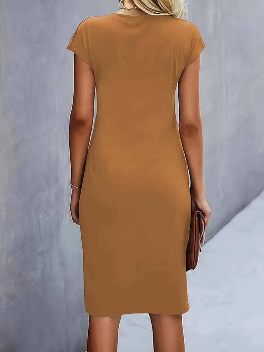 JO | Midi dress with bow at the front for women