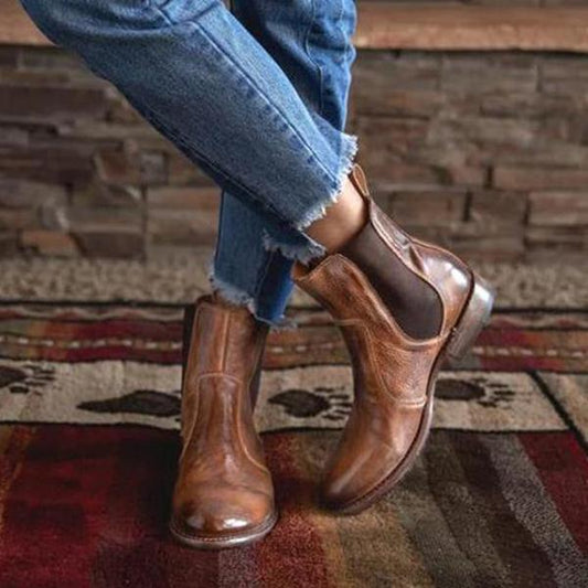 JO | women's ankle boots in vintage-style leather