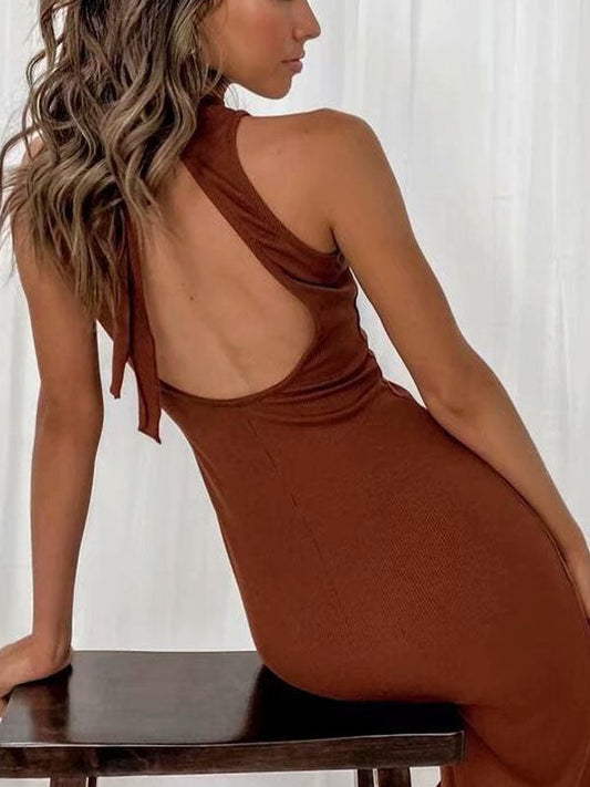 JO | Open Back Split Bodycon Midi Dress