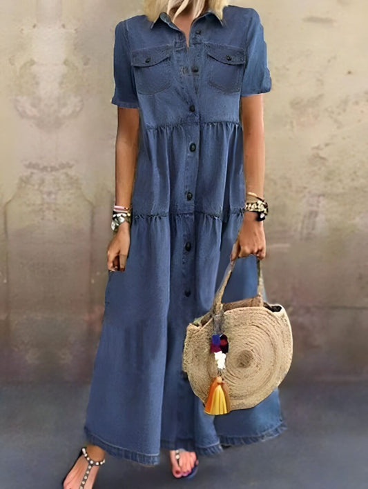 JO | Maxi dress with button placket
