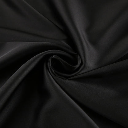 JO | Women's halterneck midi dress - Satin - Slim fit - Draped neckline - Formal wear