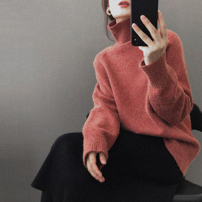 JO | Fashionable women's sweater with high neckline
