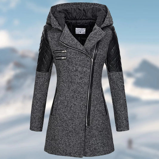 JO | Elegant asymmetric coat in wool blend