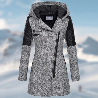 JO | Elegant asymmetric coat in wool blend