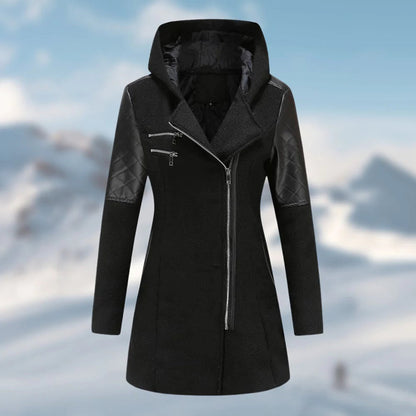 JO | Elegant asymmetric coat in wool blend