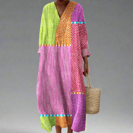 JO | Patchwork Polka Maxi Dress
