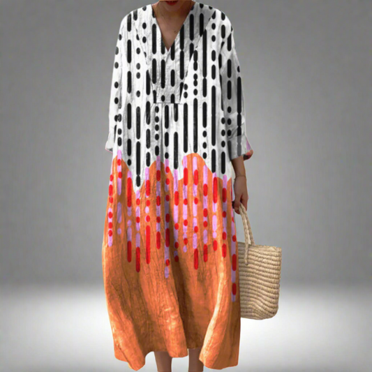 JO | Abstract maxi-dress with drop print