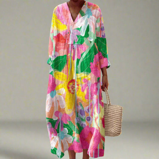 JO | Watercolor Bloom Breezy maxi dress