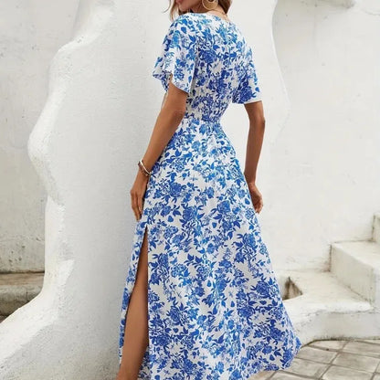 JO | Women Boho Print Mini Dress Summer Elegant Sleeveless Sundress