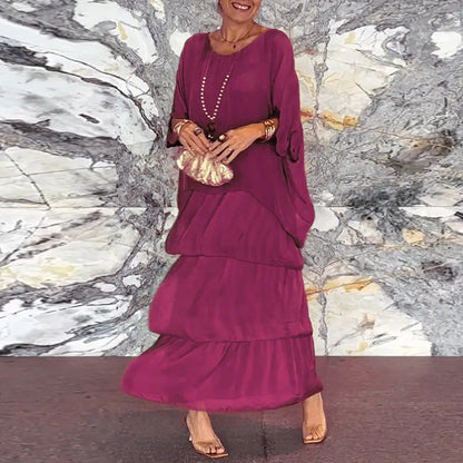 JO | Flowing maxi dress in a layered look