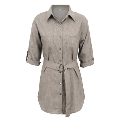 JO | Elegant Mini Dress Deep V-Neck 3/4 Sleeves Women Fashion