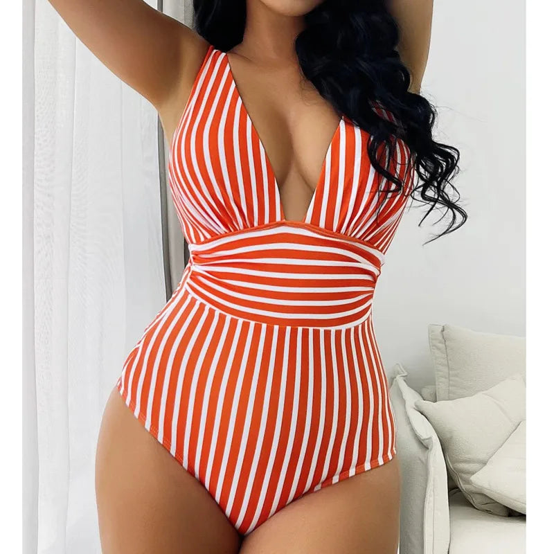 JO | Summer Sexy striped one-piece