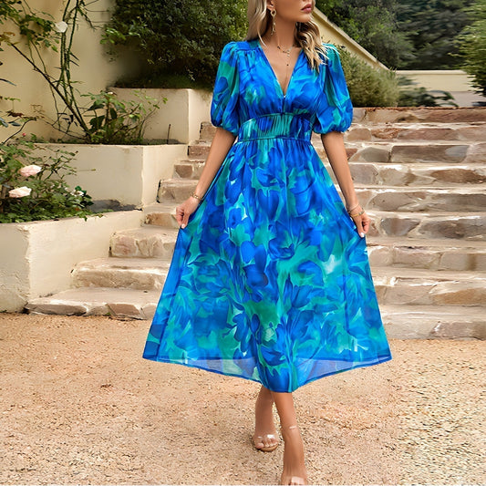 JO | Midi dress with V-neck