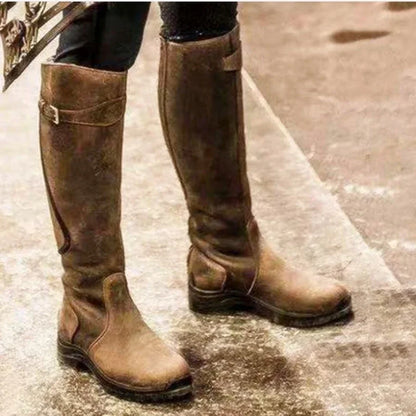 JO | Robust knee-high leather boots