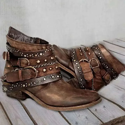 JO | Rockstar Chic studded ankle boots