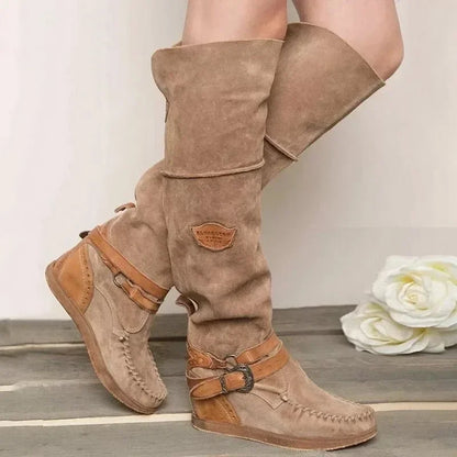 JO | Boho-inspired knee-high moccasin boots