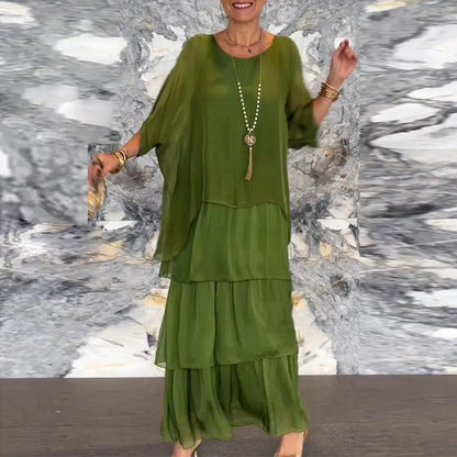 JO | Flowing maxi dress in a layered look