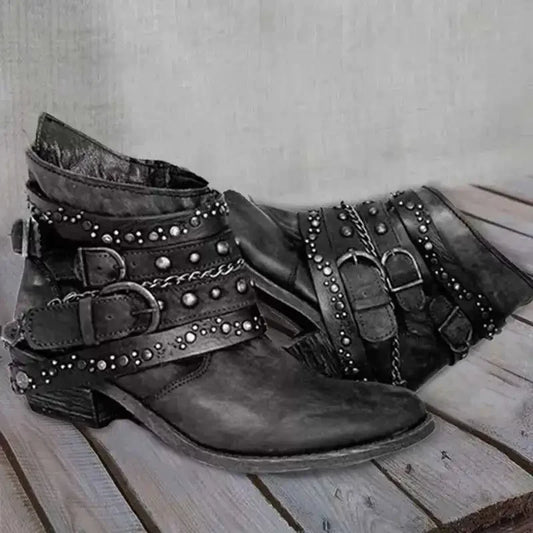 JO | Rockstar Chic studded ankle boots