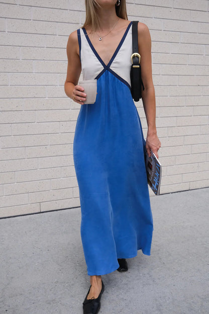 JO | Lightweight maxi dress with V-neckline