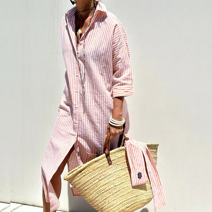 JO | striped shirt dress for women in a comfortable fit