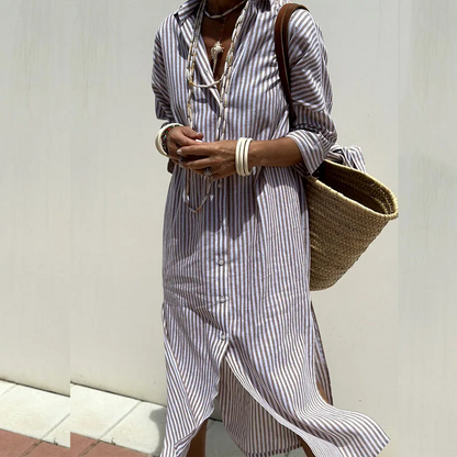 JO | Comfortable striped midi dress