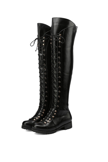 JO | Over-the-knee boots with laces