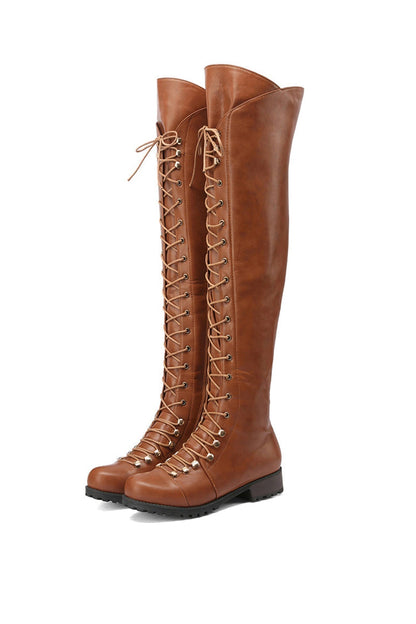 JO | Over-the-knee boots with laces