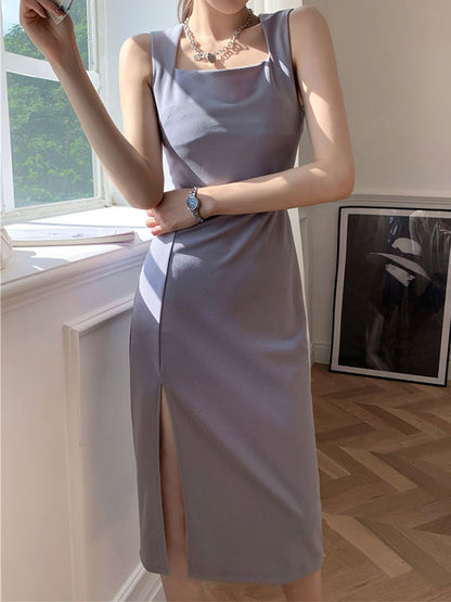 JO | Vintage midi dress with split straps